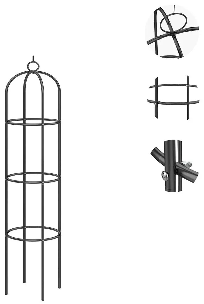 Suport pentru flori cățărătoare 200x40 cm Gardebruk