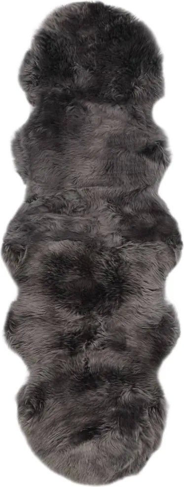 vidaXL Covor din piele de oaie, gri deschis, 60 x 180 cm