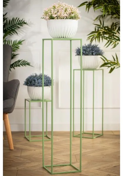 Suport de flori 100x24 cm verde închis