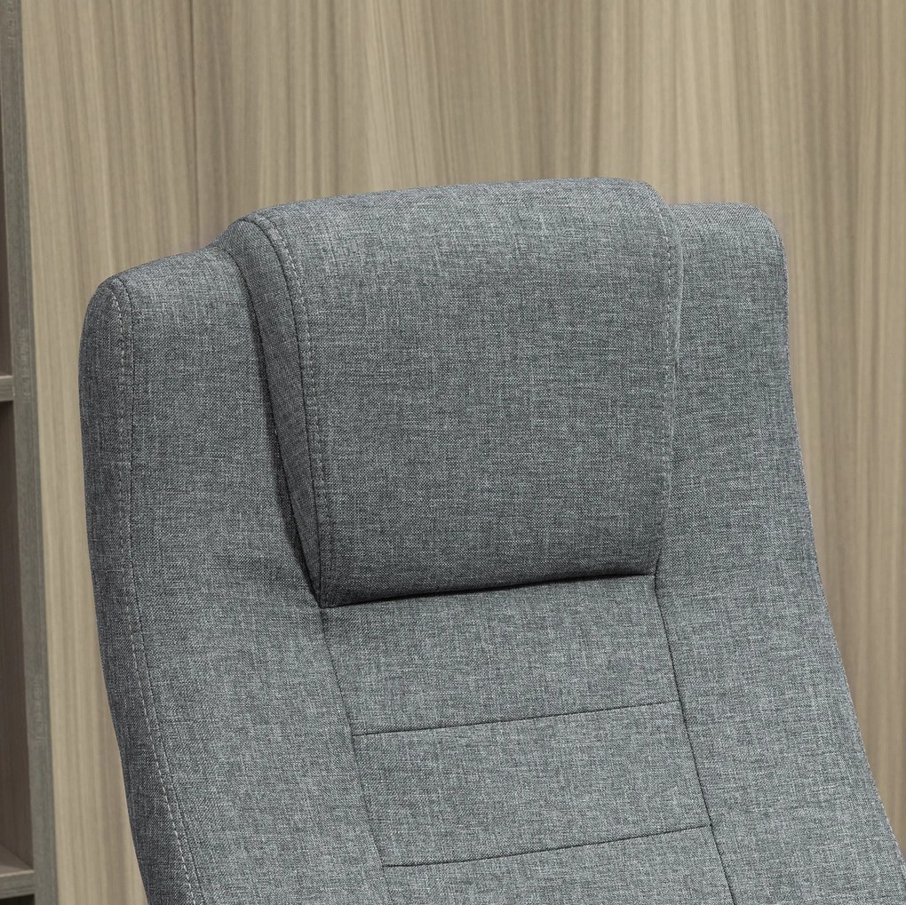 Vinsetto Scaun Birou Ergonomic cu Basculare, Înălțime și Înclinare Reglabilă, Capacitate 120 kg, 62x76x110-119 cm, Gri | Aosom Romania