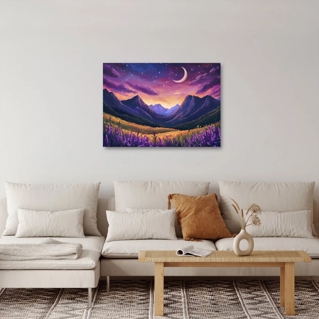 Tablou - Peisaj violet (70x50 cm)