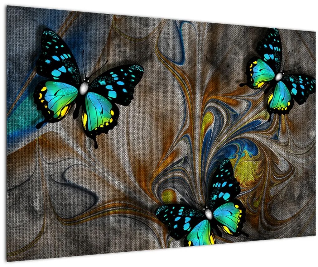 Tablou - Fluturi strălucitori în imagine (90x60 cm)