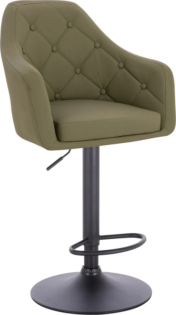 HR831W Scaun Khaki Piele Ecologica Premium Soft cu Bază Neagră