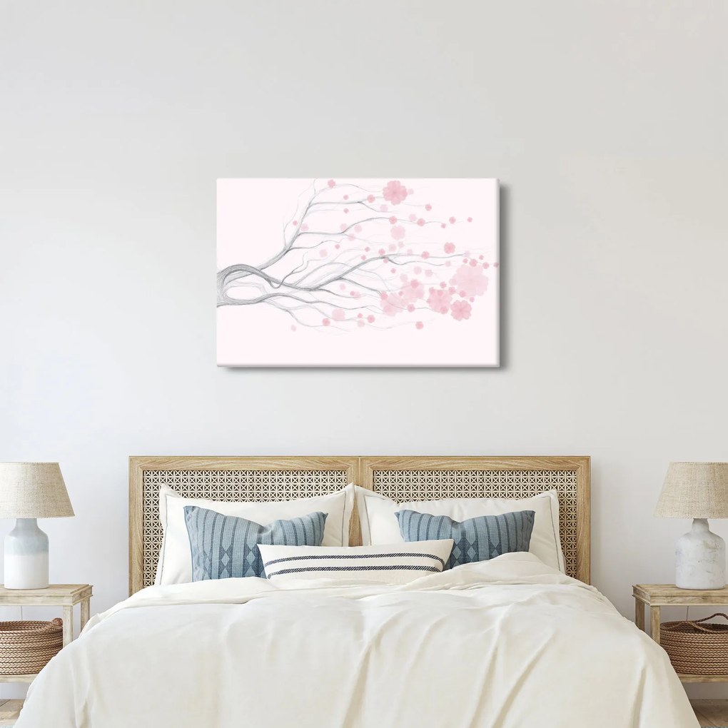 Tablou - Flori roz (90x60 cm)