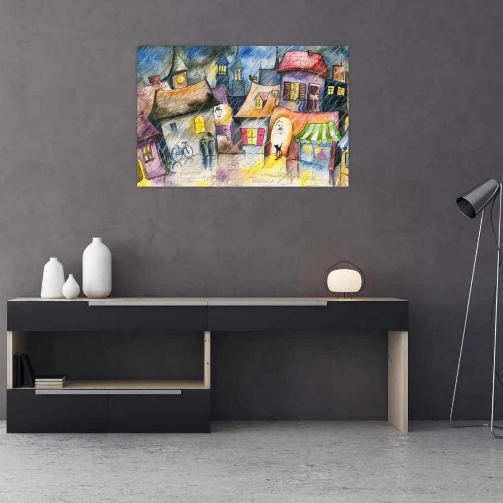 Tablou - Oraș western (90x60 cm)