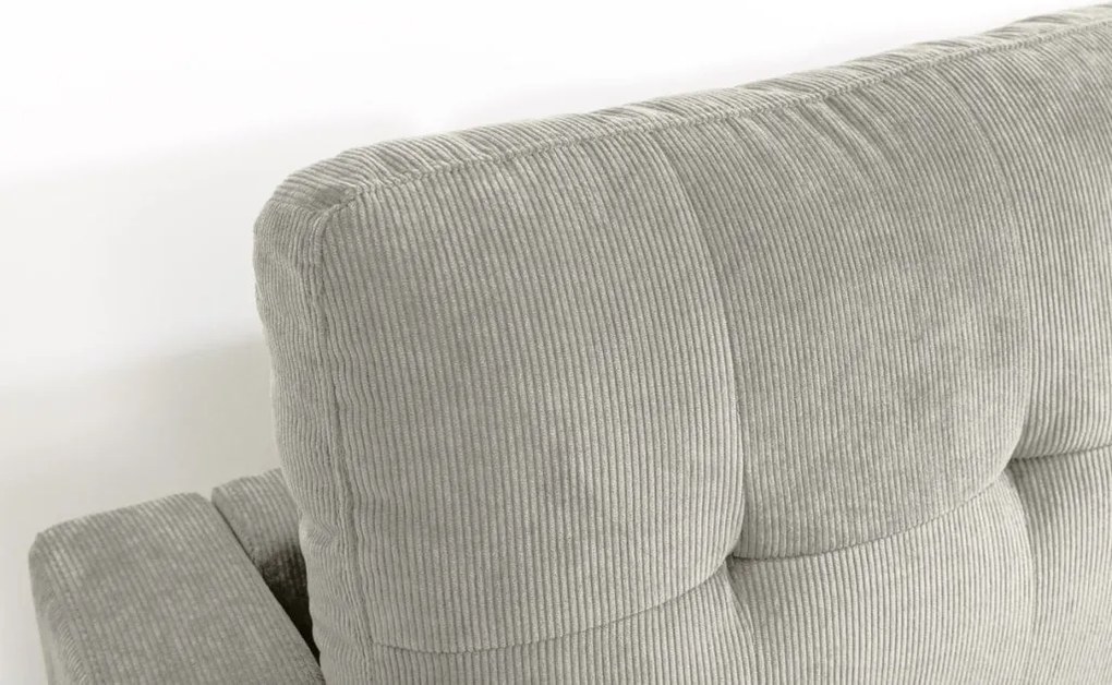 Coltar modern, Catifea raiata greige STOCKHOLM 220cm