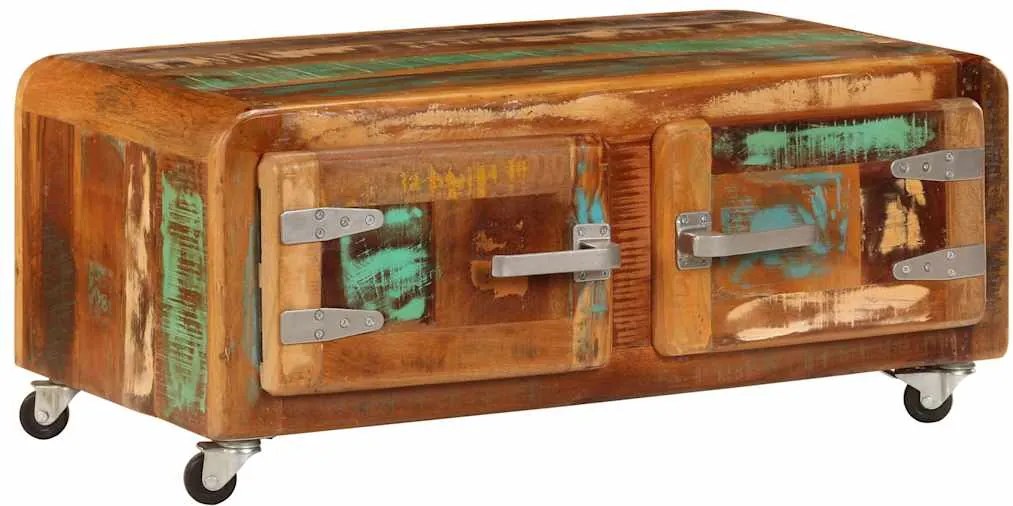 vidaXL Măsuță de cafea, 85 x 55 x 40 cm, lemn masiv reciclat