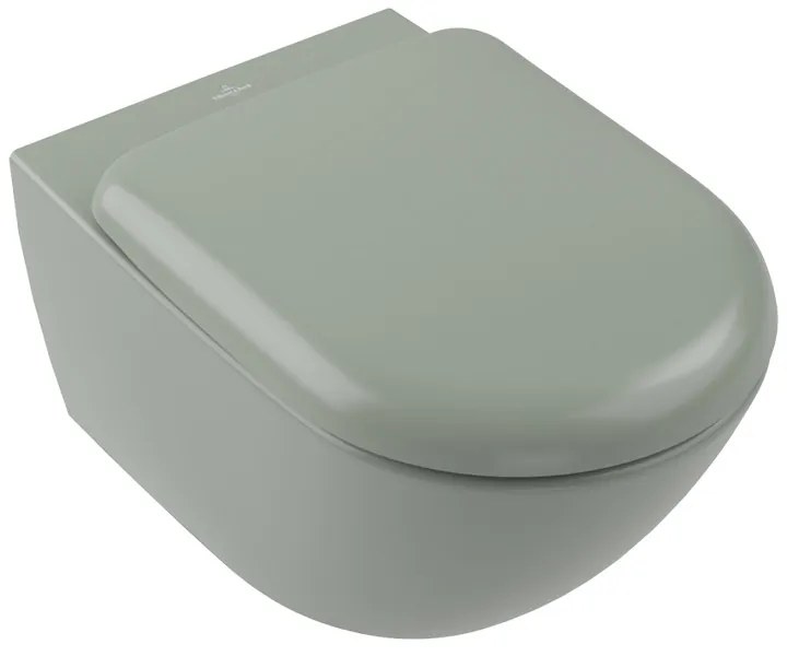 Vas wc suspendat, Villeroy & Boch, Antao, rimless, cu TwistFlush, verde mat