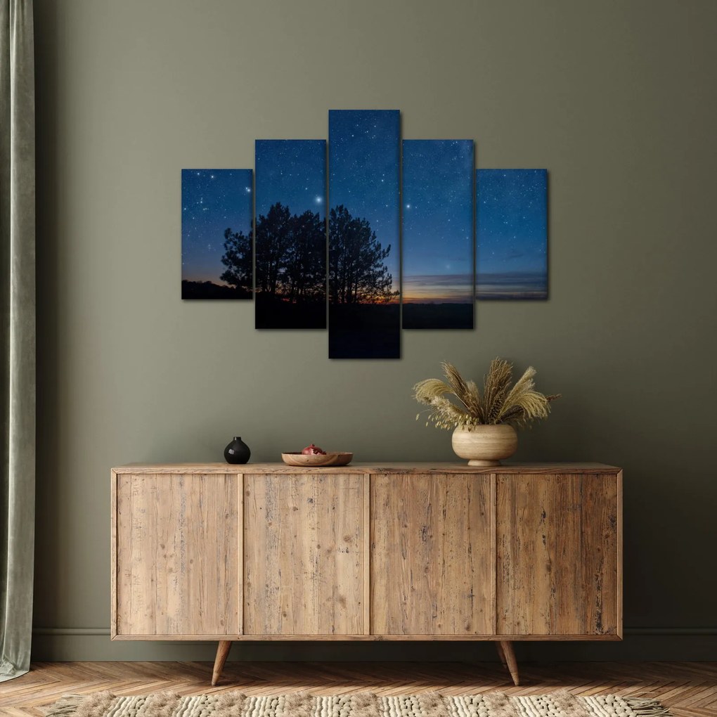 Tablou cu copaci noapte (150x105 cm)