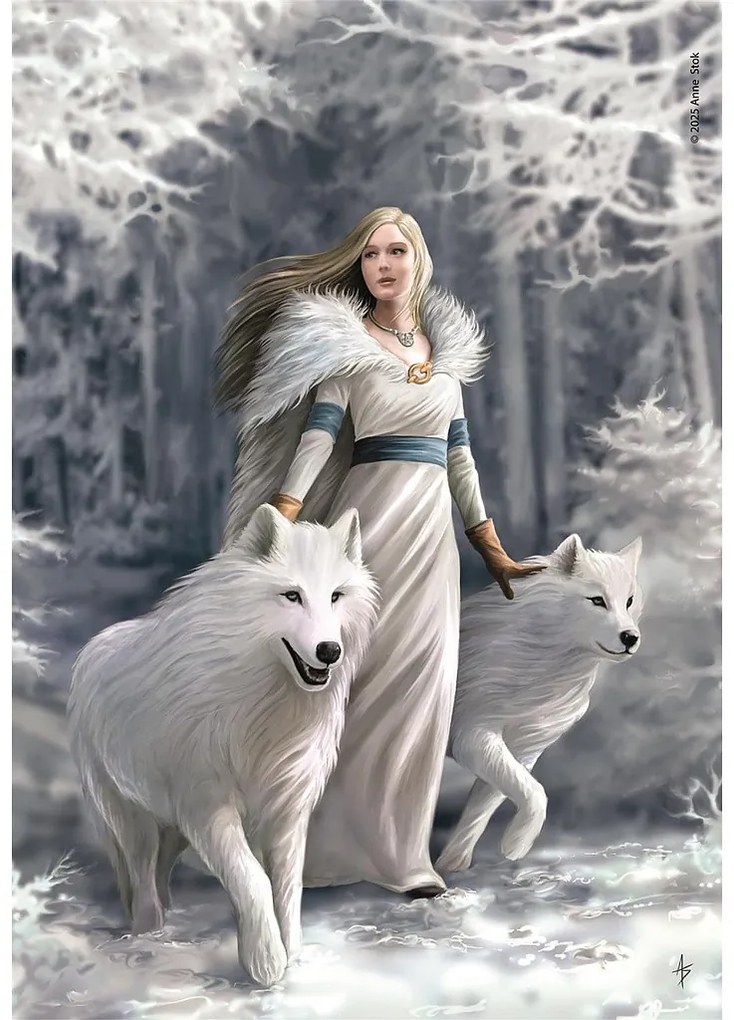 Fantasy Winter Guardians Puzzle Compact 1000 de piese Anne Stokes de la Clementoni