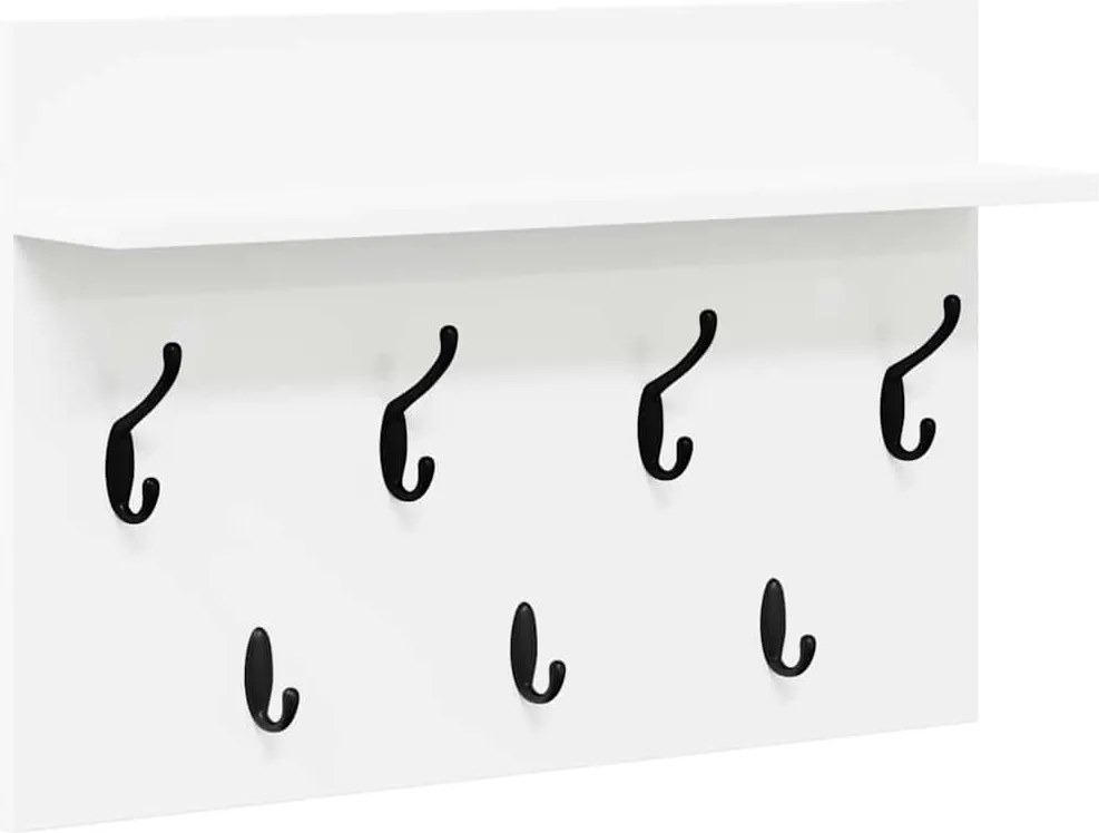 vidaXL Răcător de paltoane montat pe perete Alb 60 x 40 x 12 cm