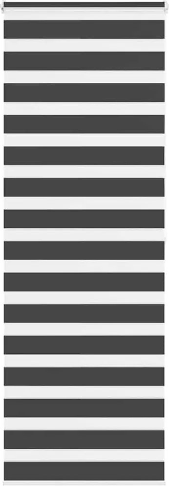 vidaXL Jaluzea tip zebra neagră lățime țesătură 65,9 cm poliester