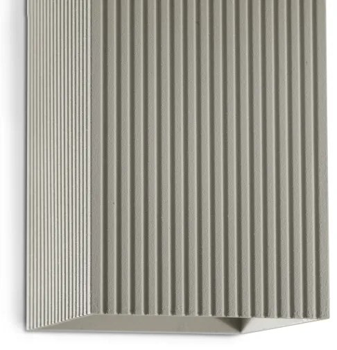 Aplică FARO 40567 SOLE 2xGU10/8W/230V gri canelat dreptunghiular