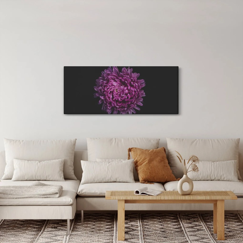 Tablou cu floare violetă (120x50 cm)