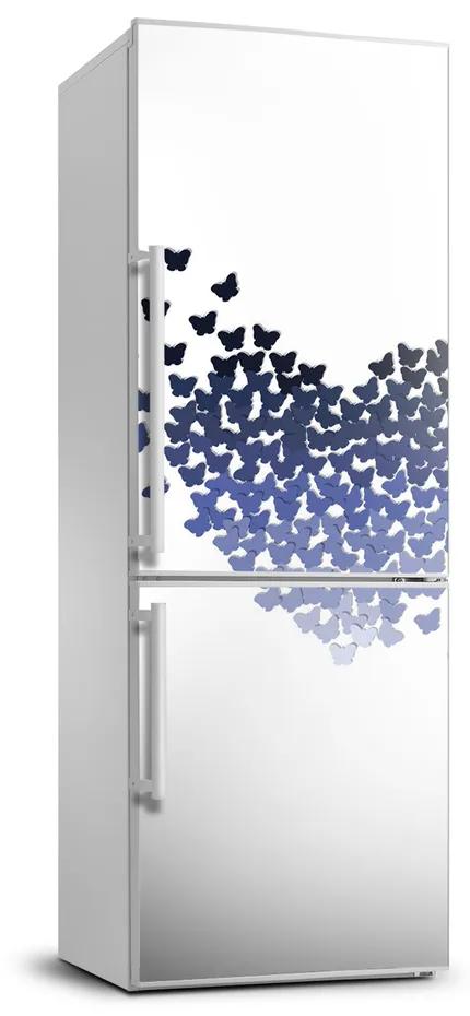 Autocolant frigider acasă Inima cu fluturi