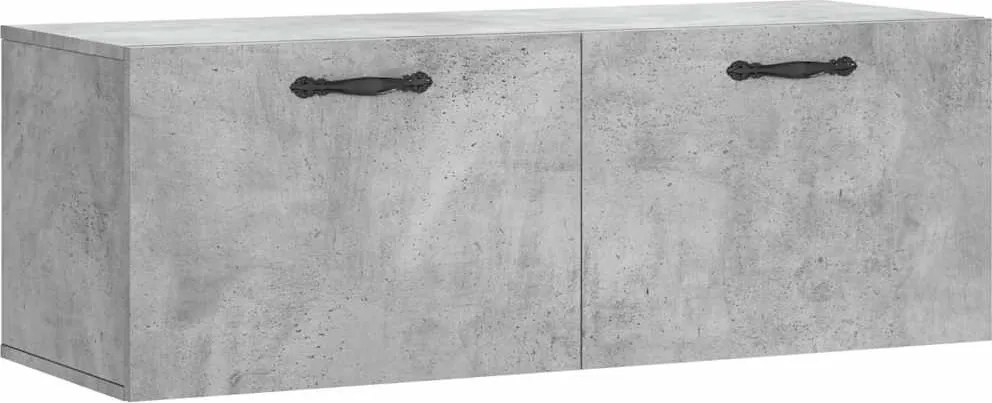 vidaXL Dulap de perete, gri beton, 100x36,5x35 cm, lemn prelucrat
