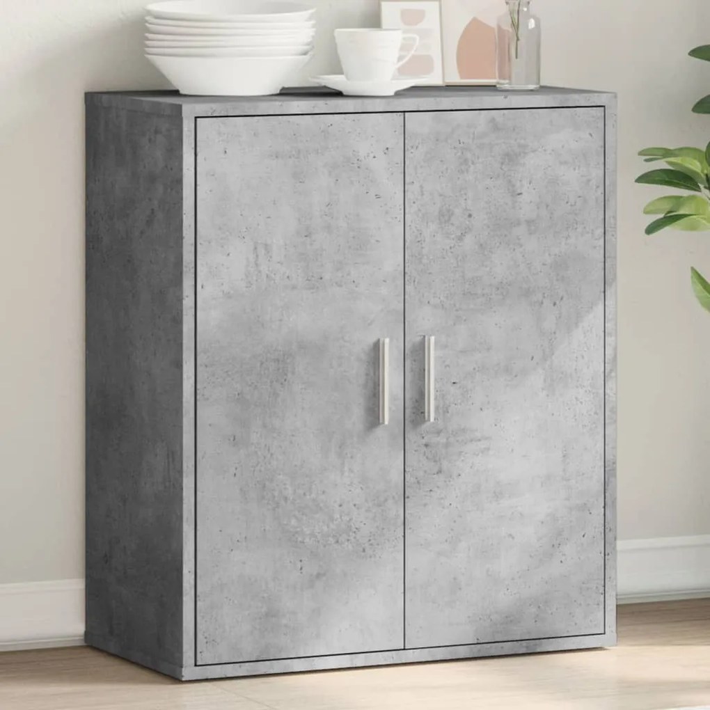 vidaXL Servantă, gri beton, 79x38x80 cm, lemn compozit