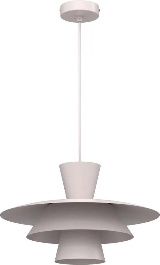 Lustră suspendată pe cablu PLATO, 1xE27/15W/230V, crem