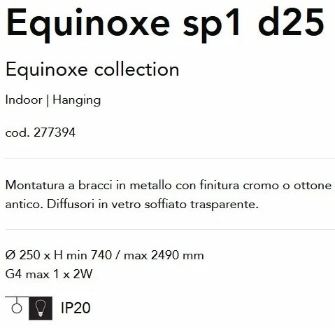 Pendul design modern Equinoxe sp1 d25 alama