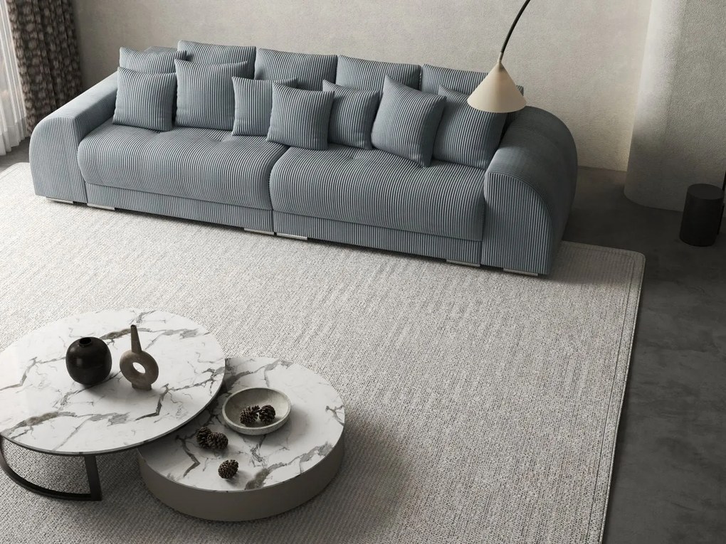 Canapea extensibilă dumonde cu 2 lăzi de depozitare si sezut confortabil din spuma high-density, Verona Zoom Grey 310x100 cm