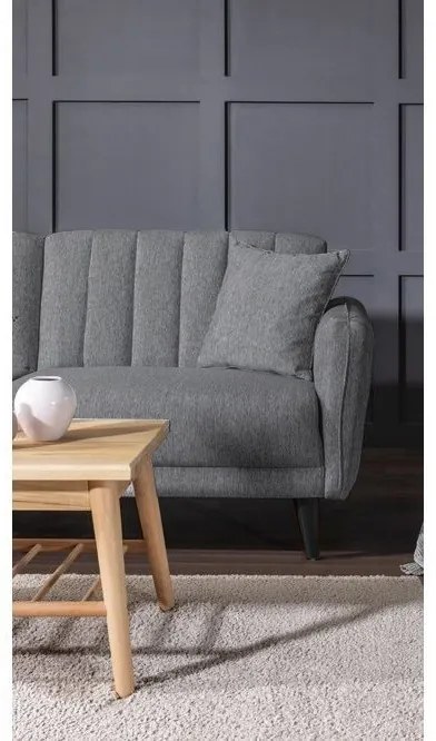Set Canapea Extensibilă si Fotoliu Aqua - S, Gri Inchis