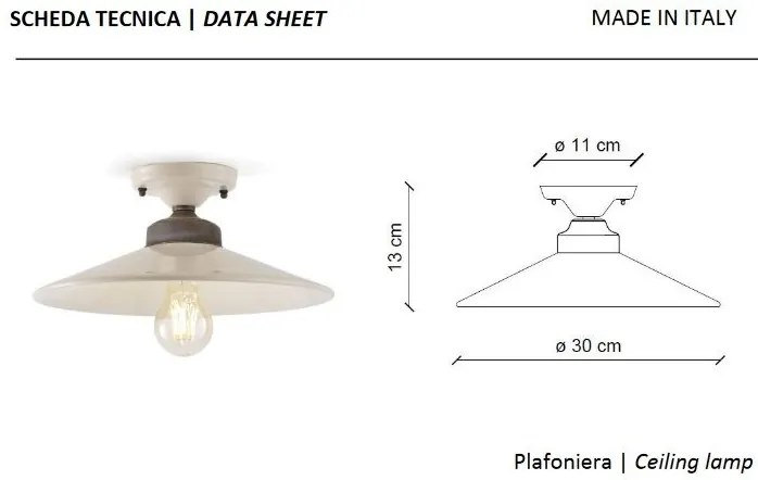 Plafoniera design retro realizata manual din ceramica COLORS