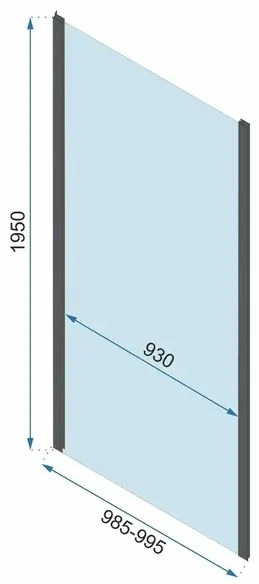 Cabina de dus dreptunghiulara cu usa pivotanta Rea Rapid Swing 90x100 negru