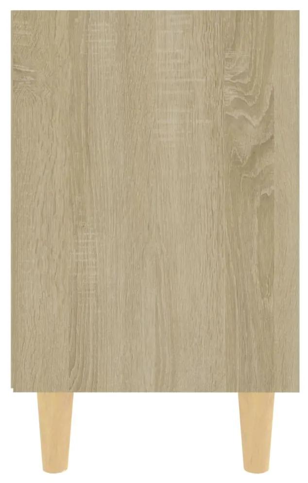 Noptiera cu picioare din lemn masiv, stejar sonoma, 40x30x50 cm 1, Stejar sonoma