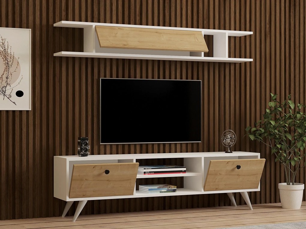 Mobilier living Sikita (alb + pin) . 1095571