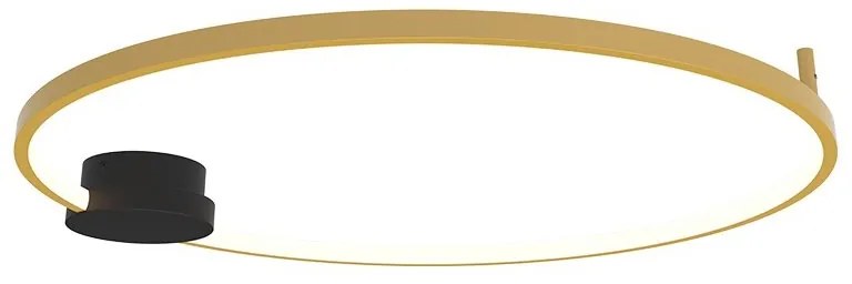 Lustra aplicata LED design inelar Ring auriu, 80cm