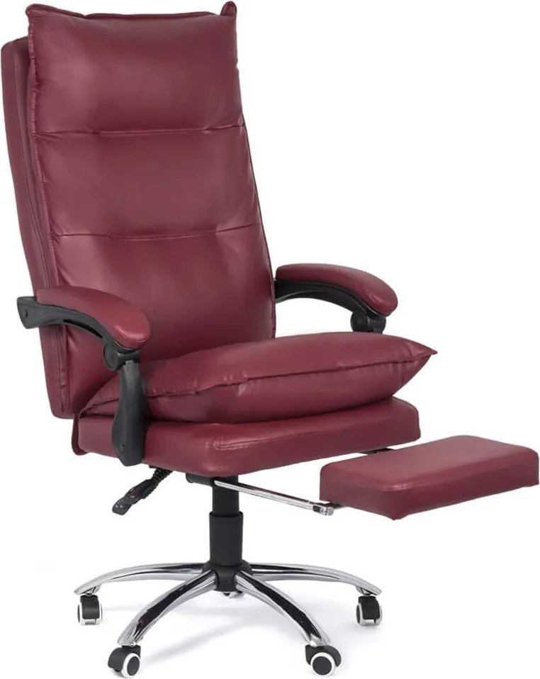 Scaun directorial cu suport de picioare si recliner OFF 419 visiniu