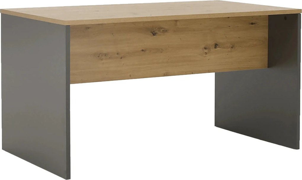 Masa birou RIOMA NEW TYP 11, stejar artisan/gri grafit, DTD laminat, 1