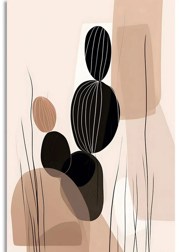 Tablou forme abstracte botanice de cactus