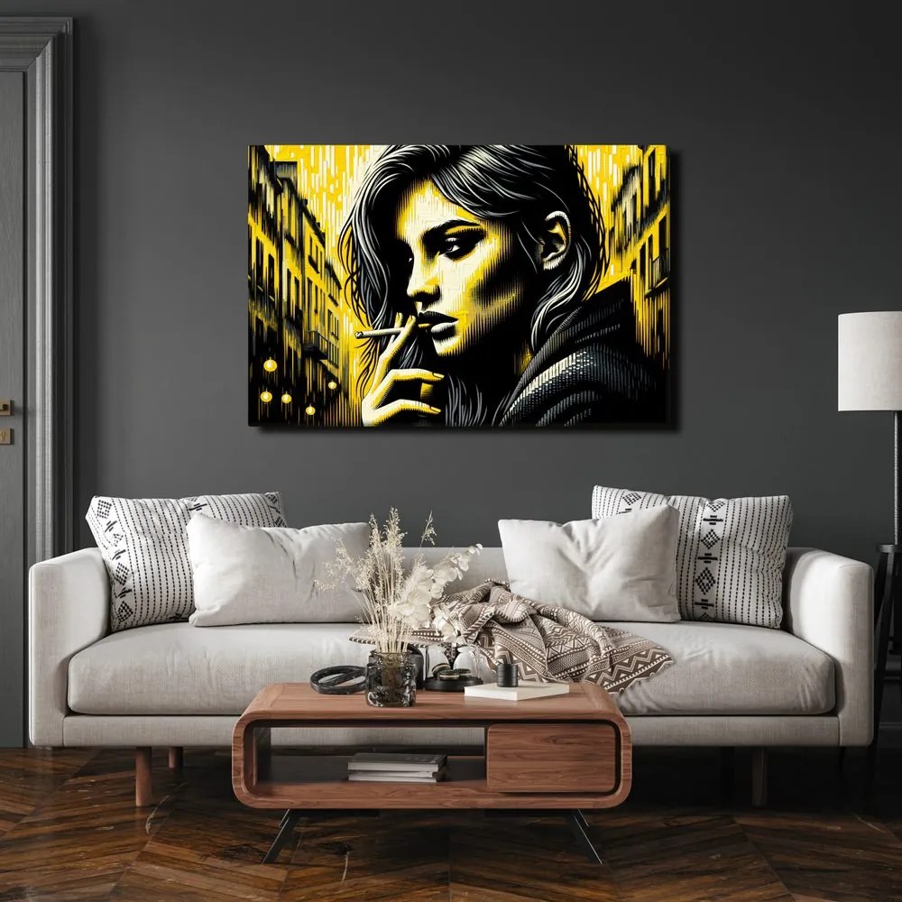 Tablou portret urban de femeie