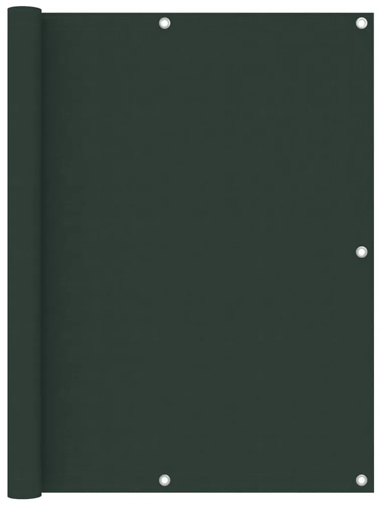 vidaXL Paravan de balcon, verde închis, 120 x 400 cm, țesătură oxford