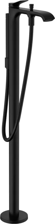 Baterie cada - dus freestanding Hansgrohe Vivenis monocomanda negru mat