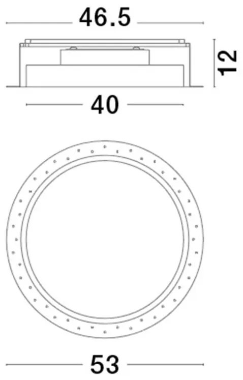 Plafoniera LED incastrabila reglabila PERFECT 40cm alba CCT Dimmable