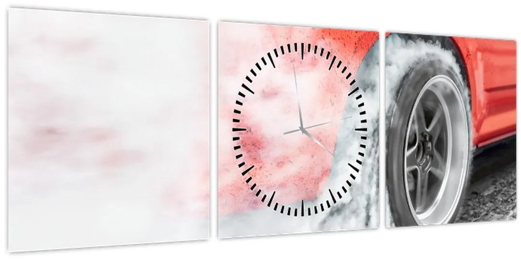 Tablou - Mașină de curse (cu ceas) (90x30 cm)