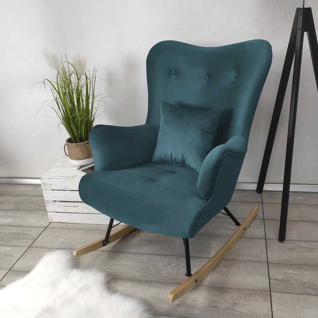 Fotoliu balansoar în stil scandinav Aria (Magic Velvet 2222). 1059404
