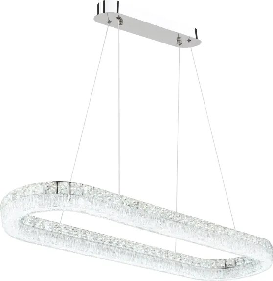 Globo 67387-40 - Candelabru LED reglabil pe cablu LAUREL 40W/230V sticlă clară+telecomandă