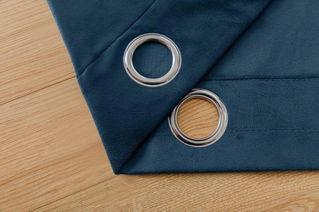 Draperie din catifea Culoare albastru kerosen, VELVET 140x250 cm