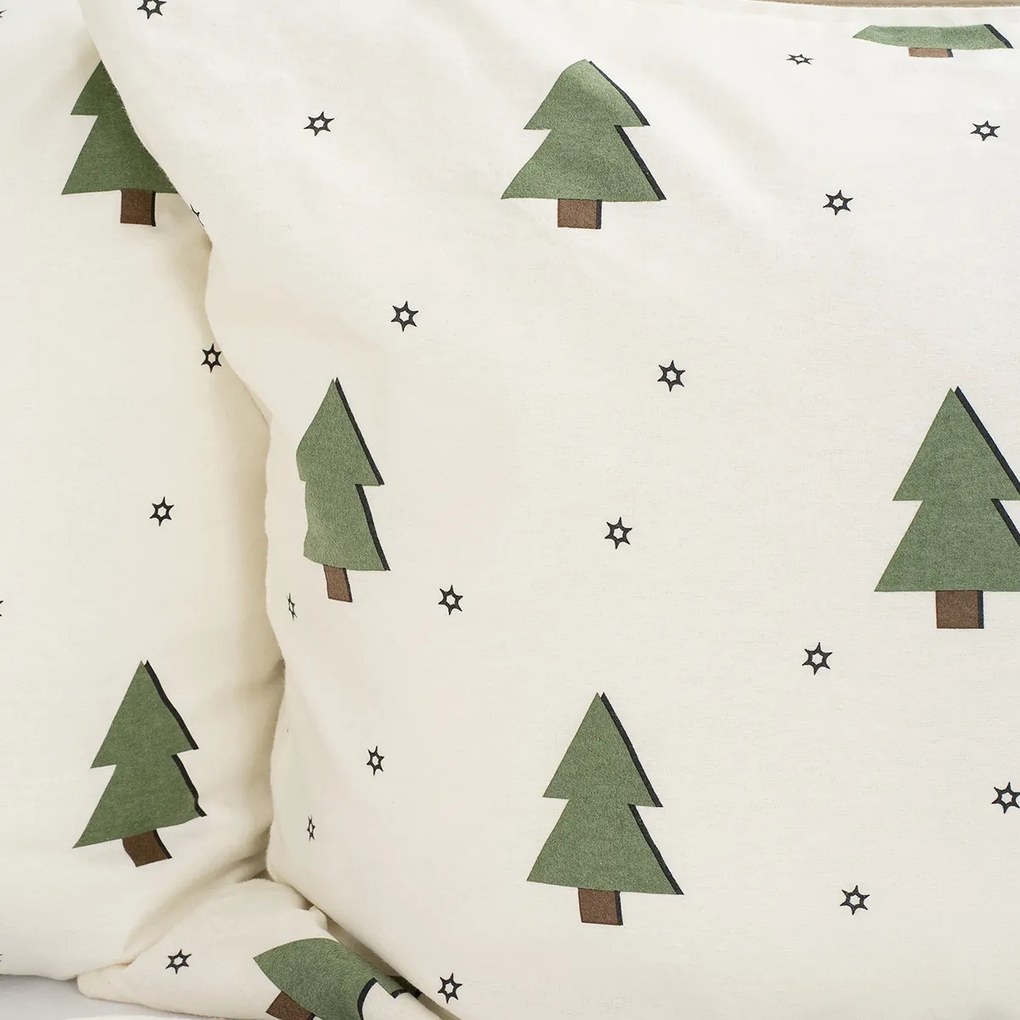 Lenjerie de pat din flanel 4Home Little Trees, 140x 220 cm, 70 x 90 cm, 140 x 220 cm, 70 x 90 cm