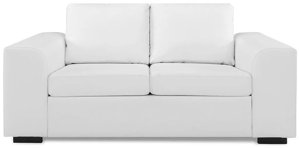 Canapea Scandinavian Choice B115Numărul de locuri: 2, Alb, 172x90x84cm, Piele eco, Picioare: Lemn