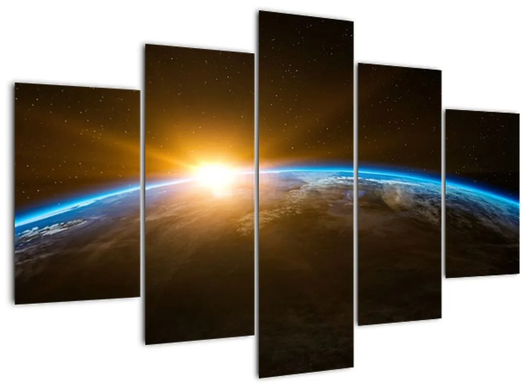Tablou - Planeta Pământ și univers (150x105 cm)