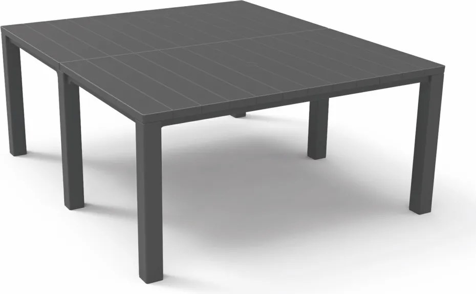 Masă dublă de grădină Julie din plastic, grafit