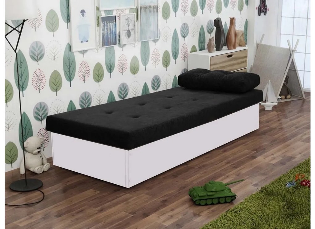 Supermobel Canapea BERTA, 190x80x38, suedine 24/alb