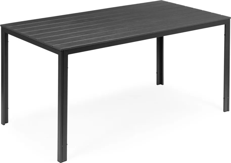 Masă de grădină cu 6 locuri 156x78 cm polywood gri