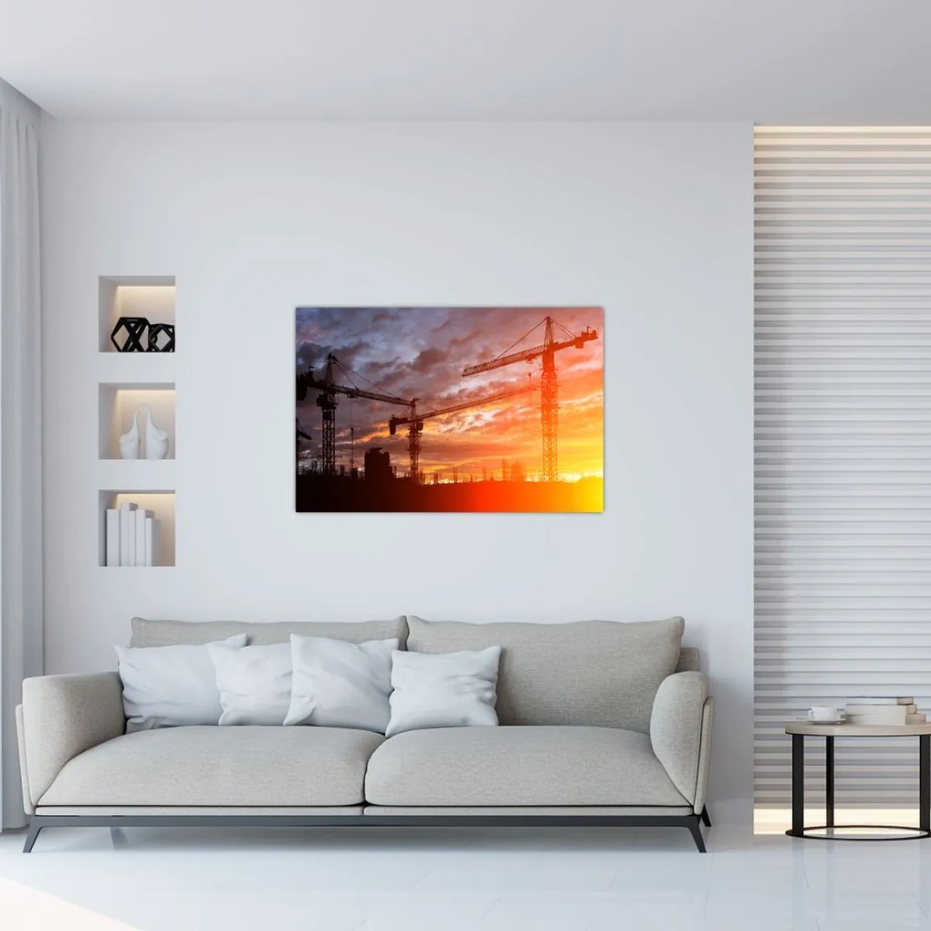Tablou - Șantier de construcții (90x60 cm)