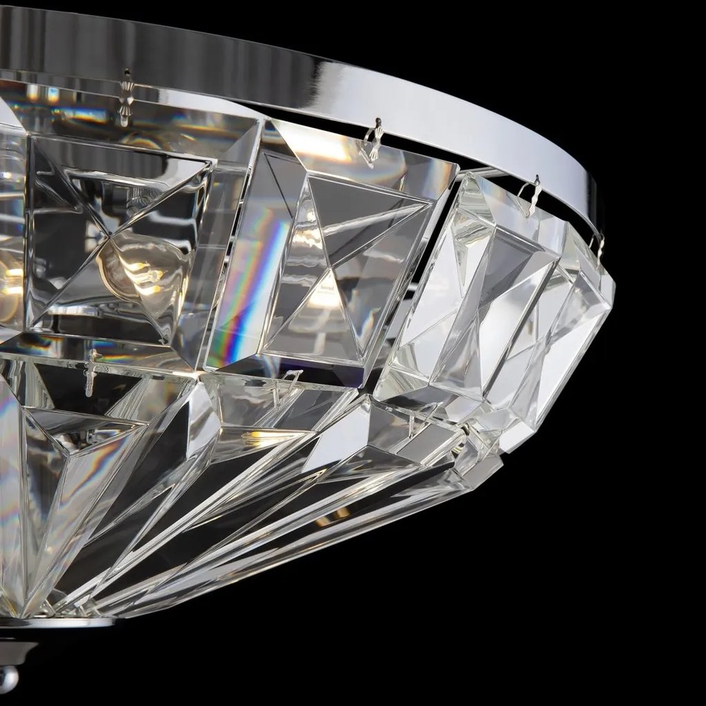 Lustra aplicata design neoclasic Facet crom 48,6cm