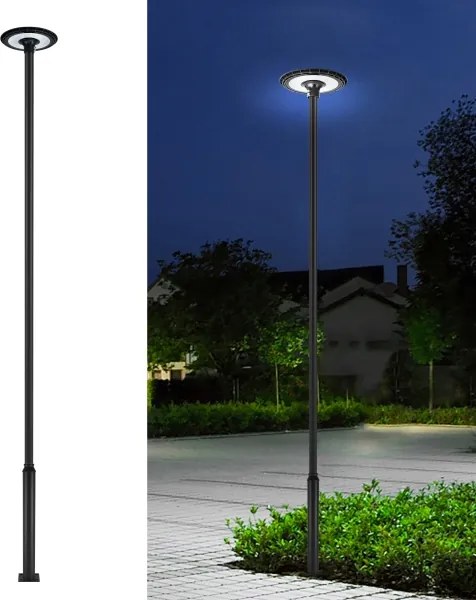 Brilagi - Stâlp metalic pentru iluminat exterior, 5 m, Ø 58 mm, negru